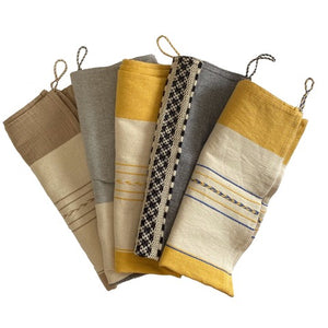 Striped Cotton Mexican Oversized Dish Towels with Hook - Mystic World Finds