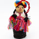Pom Pom Mexican Doll Wearing Shawl Ornament Chiapas - Mystic World Finds