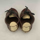 Hand Stitched brown and cream Leather Laced Baby Moccasins