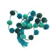 Teal pom pom strings with tassel Mexico Mexican - Mystic World Finds