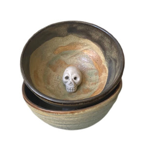 Natural Swirled Ceramic Skull Mezcal Sipping Cups Bowls Mezcaleros Copitas Oaxaca - Mystic World Finds