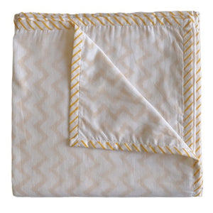 Triple layer block print soft muslin cotton baby Indian dohars, summer blanket, baby sheet - Mystic World Finds
