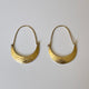 Stamped gold thin crescent hoop earrings - Mystic World Finds