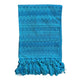 Guatemalan handwoven blue scarf with tassels - mystic world finds