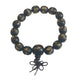 Black wood beads with gold compassion buddha  mantra carved - mystic world finds