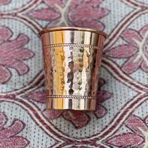 8oz hammered set of copper tumblers handmade in India - mystic world finds