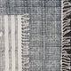 Black and White Block Printed Indian 3'x5' Rug Dhurrie Outdoor Rug - Mystic World Finds