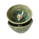 Green Glass Green Swirled Ceramic Skull Mezcal Sipping Cups Bowls Mezcaleros Copitas Oaxaca - Mystic World Finds