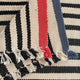 High quality cotton striped black and white fringed placemats set of 6 16" x 14" - Mystic World Finds