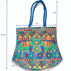 Indian Embroidered Boho Banjara Kutchi Gypsy Tribal Zippered Clutch - Mystic World Finds