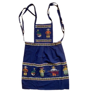 Embroidered Guatemala Blue Apron - Mystic World Finds
