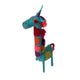 Mexico Chiapas Oaxaca Felt Polka Dot Blue Giraffe with pom poms - Mystic World Finds