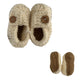 Mexican Knitted Cream and Brown Unisex Baby Booties - Mystic World Finds
