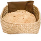 Palm Leaf Corn Tortilla square basket with Lid - Mystic World Finds