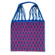 Fully Embroidered Blue and Red Chiapas Hammock Bag with Braided Handles - Mystic World Finds