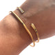 Verona Collection Copper Arrow Cuff Bracelet Stackable Etched with Blue Ink - Mystic World Finds