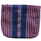 Embroidered Cotton Mexican cosmetic make up bag  Navy Blue and Pink  - Mystic World Finds