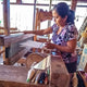 Woman Artisan weaving Modern Wool Clutch Makeup Bag - Mystic World Finds