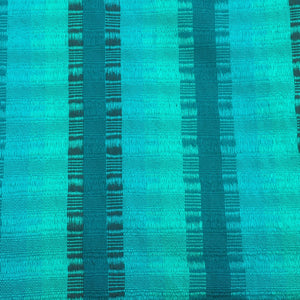 Striped Emerald Green Teal Hand Woven Hand Dyed Tassel Shawl Wrap from Guatemala