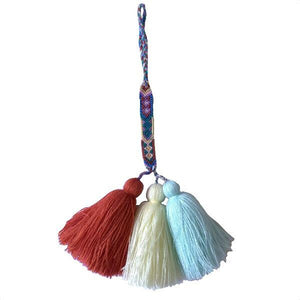 Hanging Multi Colored Tassels with Embroidery - Mystic World Finds