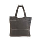 Oversized gray and white striped cotton washable market bag  - Mystic World Finds