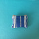 Naturally Dyed Handwoven Zippered Lined Blue Stripes Coin Purse - Mystic World Finds