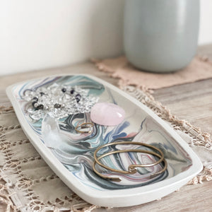 Cuatro Suspiro Ceramic Matte Unglazed Swirled Storage Tray -  Mystic World Finds