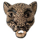 Light Pink and Black Amatenango Del Valle Chiapas Painted Clay Jaguar Mask - Mystic World Finds
