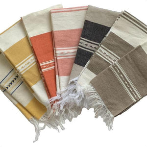 Striped Fringe Mexican Cotton Dish Towels - Mystic World Finds