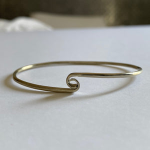 Verona Stackable Swirl Wave  Alpaca Silver Clasp Bracelet - Mystic World Finds