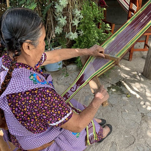 Zapotec Oaxaca Backstrap Loom Woman Weaving - Mystic World Finds