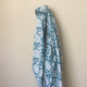Blue Flowers Indian Block Print Cotton Scarf - Mystic World Finds