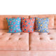Polka Dot cotton and silk throw pillows - Mystic World Finds