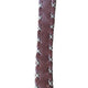Handmade Dark Brown X Stitched Button Clasp Leather bracelet cuff - Mystic World Finds