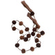 Brown Burgundy Vino pom pom strings with tassel Mexico Mexican - Mystic World Finds