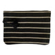 handmade striped black 13" laptop zippered sleeve - Mystic World Finds