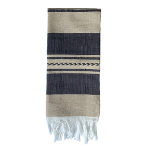 Beige and Black Striped cotton dishcloths - Mystic World Finds