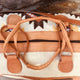 Embroidered Guatemalan Weekender Tan Leather Bag - Mystic World Finds