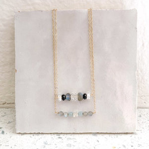 Custom Energy Reading Crystal Bar 14k Necklace - Mystic World Finds