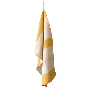 Extra Large Yellow Striped Cotton Mexican Dish Towels with Hook - Mystic World Finds