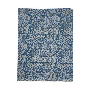 Blue Paisley Cotton Indian Block Print Scarves - Mystic World Finds