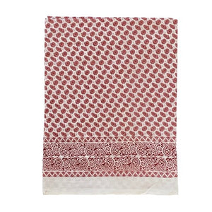 Red Paisley Cotton Indian Block Print Scarves - Mystic World Finds