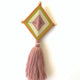 small woven pink ojo de dios - mystic world finds